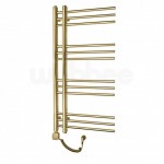 Braižyto aukso spalvos elektrinis rankšluosčių džiovintuvas WOBBEE GLASTON GOLD PVD 50x100 cm